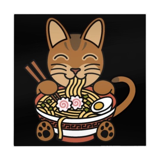 Abyssinian Cat Ramen Noodles Mahjong Mats