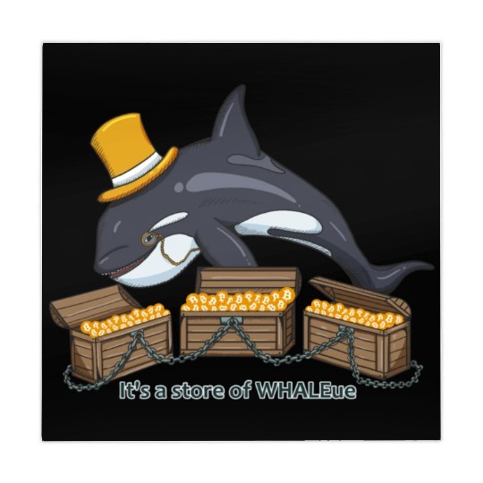 Bitcoin lover whale BTC logo Crypto lover Hodl Mahjong Mats