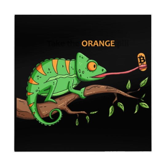 Bitcoin Chameleon BTC logo Crypto lover Hodl Mahjong Mats