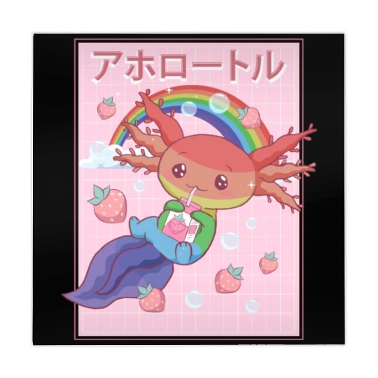 Kawaii Axolotl Strawberry Milk Gay Pride Mahjong Mats