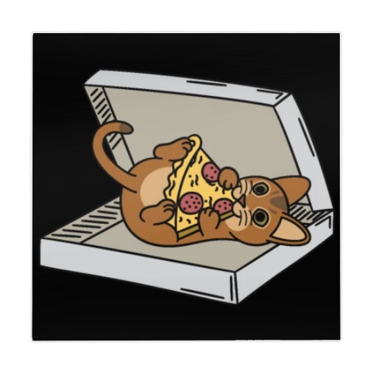 Abyssinian Cat Pizza Lover Mahjong Mats