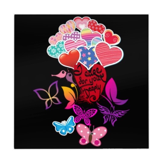 Beautiful Hearts and Butterflies Mahjong Mats