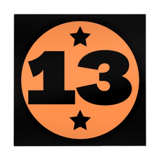 13 Circle Orange Black Birthday Age Mahjong Mats