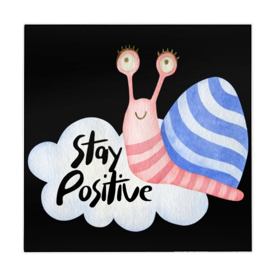 Stay Positive - Colorful Snail Mahjong Mats
