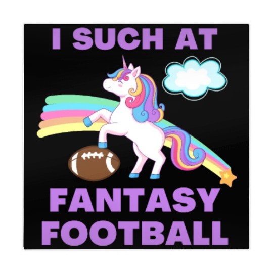 I Suck At Fantasy Football Funny Cute Unicorn Mahjong Mats