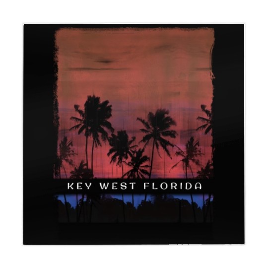 Key West Florida Vacation Souvenir Palm Tree Beach Mahjong Mats