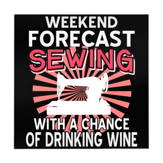 Weekend Forecast sewing and wine Mahjong Mats