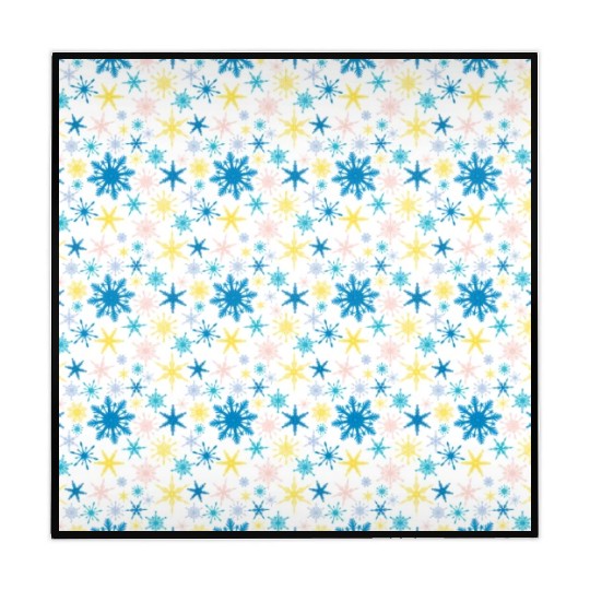 Modern Snowflakes Pattern Colorful Mahjong Mats