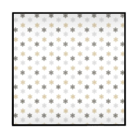 Modern Snowflakes Pattern White Gold Mahjong Mats