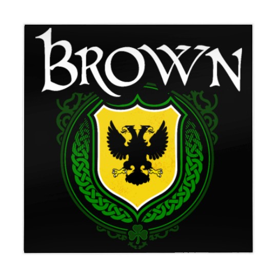 Brown Family Irish Coat of Arms Clan Crest Mahjong Mats