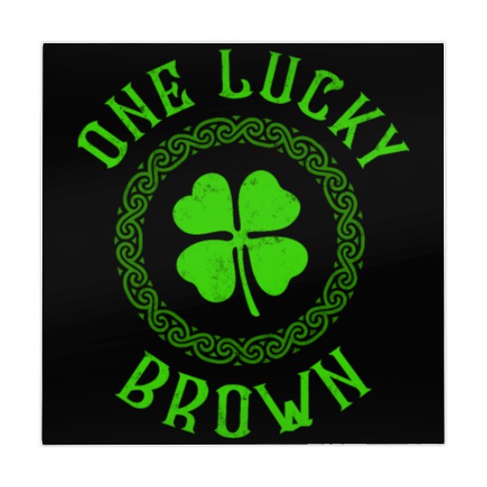 One Lucky Brown Irish Family 4 Leaf Clover Mahjong Mats