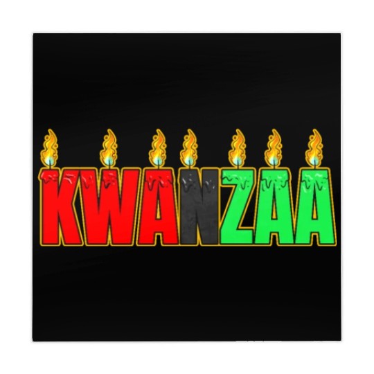 Afro American Candle Kinara Kwanzaa Mahjong Mats