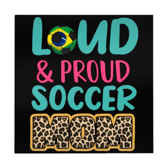 Loud And Proud Soccer Mom - brazil flag brazilian Mahjong Mats