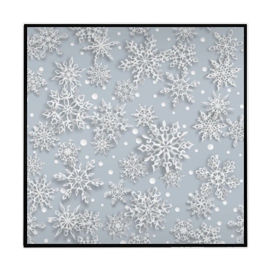 Grey Snowflakes Pattern Mahjong Mats