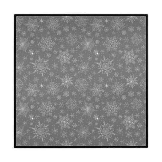 Grey Snowflakes Pattern Mahjong Mats