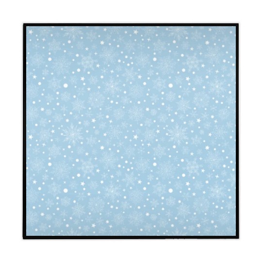 Light Blue Snowflakes Pattern Mahjong Mats