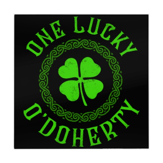 One Lucky O'Doherty Irish Family Four Leaf Clover Mahjong Mats