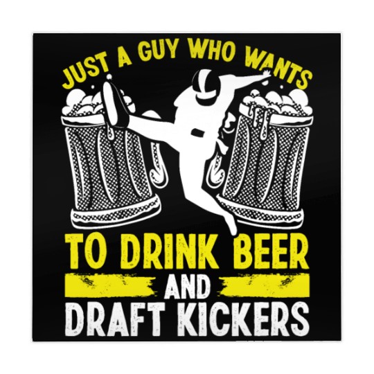 Fantasy Football Player Drinking Draft Kickers Mahjong Mats