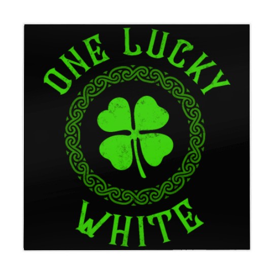 One Lucky White Irish Family Four Leaf Clover Mahjong Mats