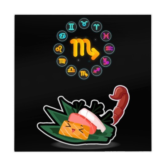Japanese Sushi Funny Scorpio Zodiac Sushi Lover Mahjong Mats