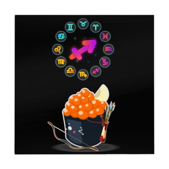 Japanese Sushi Funny Sagittarius Zodiac Sushi Pun Mahjong Mats