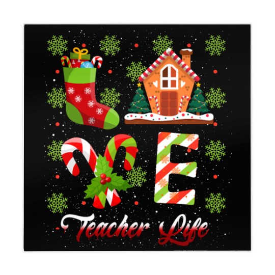Love Christmas Teacher Life Mahjong Mats