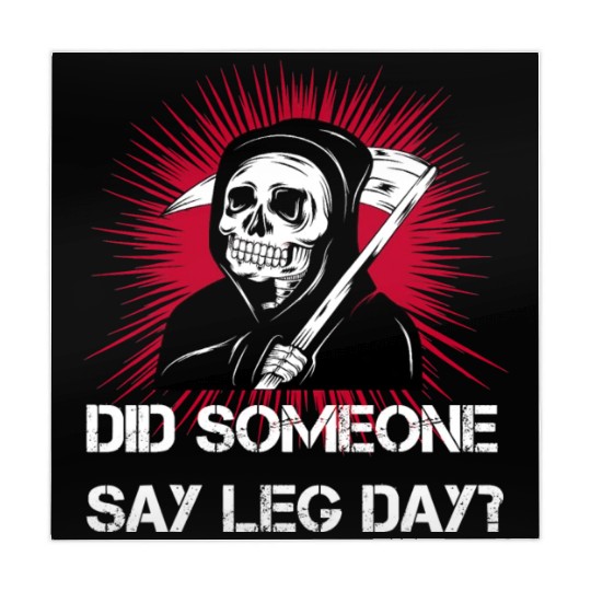 Grim Reaper Leg Day Black Metal skull and scythe Mahjong Mats