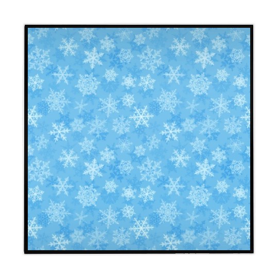 Pretty Light Blue Snowflakes Pattern Mahjong Mats