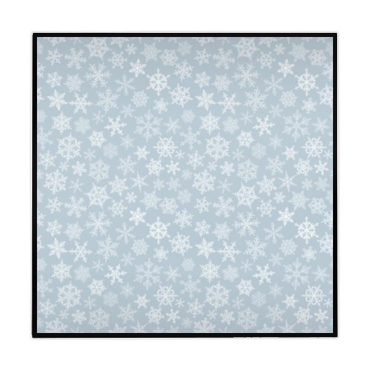 Modern Grey Snowflakes Pattern Mahjong Mats
