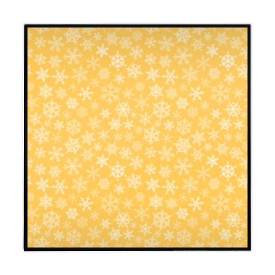 Modern Yellow Snowflakes Pattern Mahjong Mats