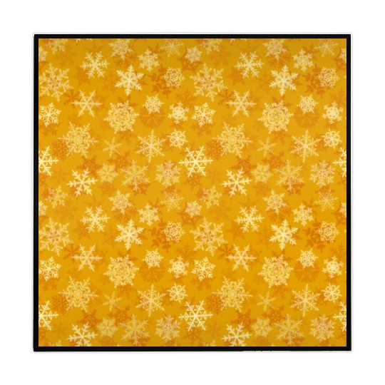 Pretty Orange Snowflakes Pattern Mahjong Mats