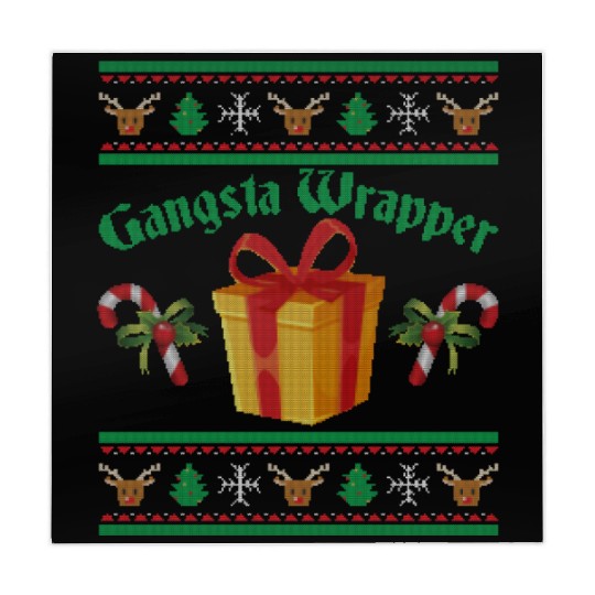 Gangsta Wrapper Christmas Candy Canes Mahjong Mats