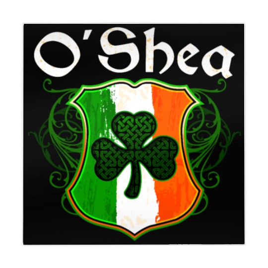 O'Shea Irish Surname Ireland Flag Shield Shamrock Mahjong Mats