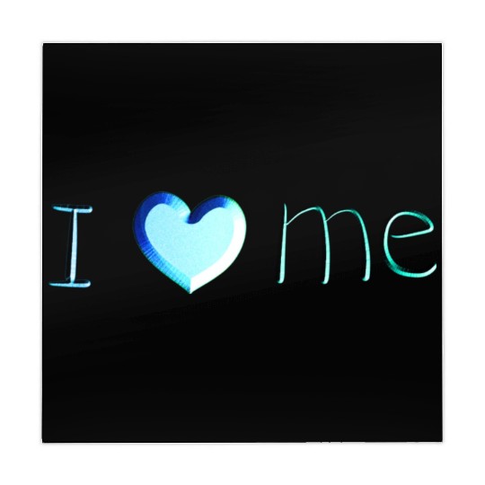 i love me lettering blue Mahjong Mats