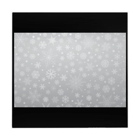 Abstract Grey Snowflakes Pattern Mahjong Mats