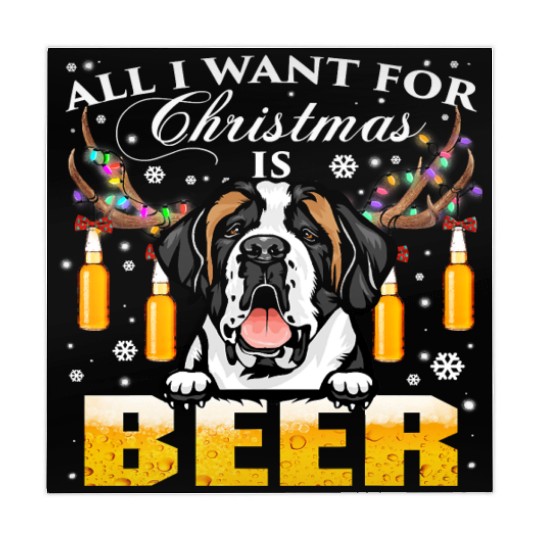 Halloween Saint Bernard Reindeer Beer Christmas Mahjong Mats