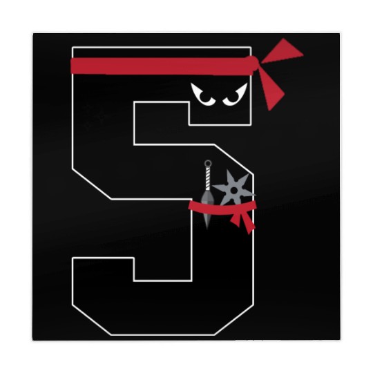 Number 5 Ninja 5 Year Old Fun 5th Birthday Gifts Mahjong Mats