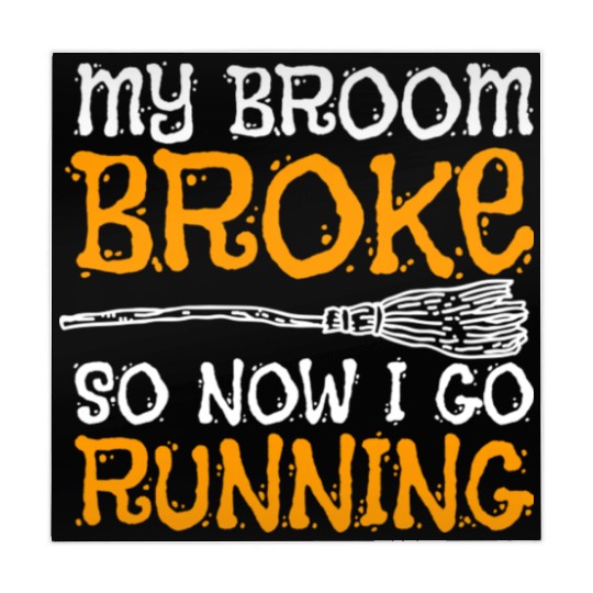 Funny Running Witch Halloween Costum Mahjong Mats