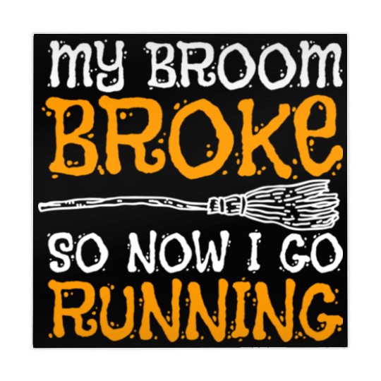 Funny Running Witch Halloween Costum Mahjong Mats