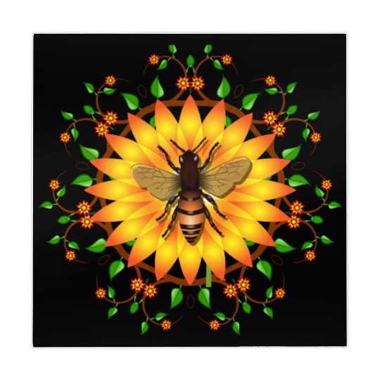 Save honey bees protect environment sunflower Apia Mahjong Mats