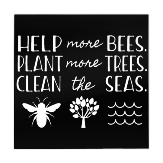 Save The Bees Plant Trees Clean Seas Earth Day T S Mahjong Mats