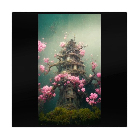 Underwater Sakura Temple Mahjong Mats