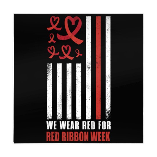Red Flag Ribbon Heart Week Awareness Wear Red Mahjong Mats