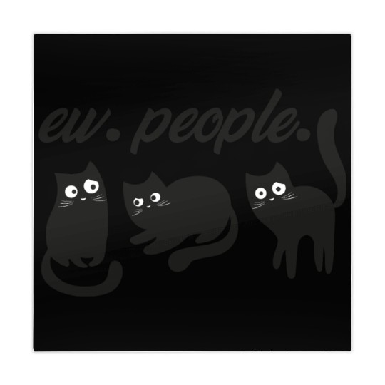 black cat funny ew people - Meowy Cat Lovers Gift Mahjong Mats