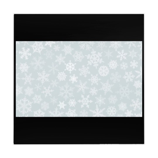 Winter Snowflakes Pattern Grey White Mahjong Mats