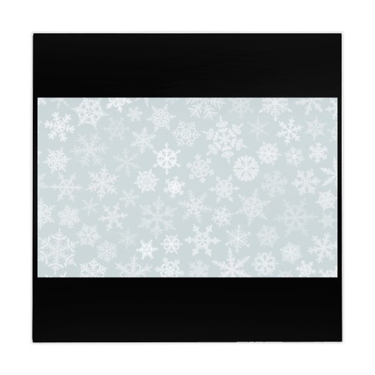 Winter Snowflakes Pattern Grey White Mahjong Mats