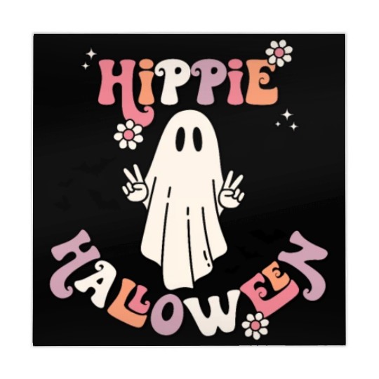 Retro Hippie Halloween Cute Ghost Mahjong Mats