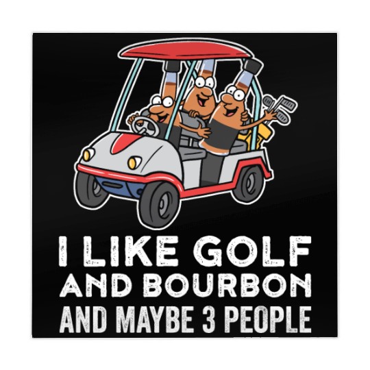 I Like Golf And Bourbon Funny Golf Gift Mahjong Mats