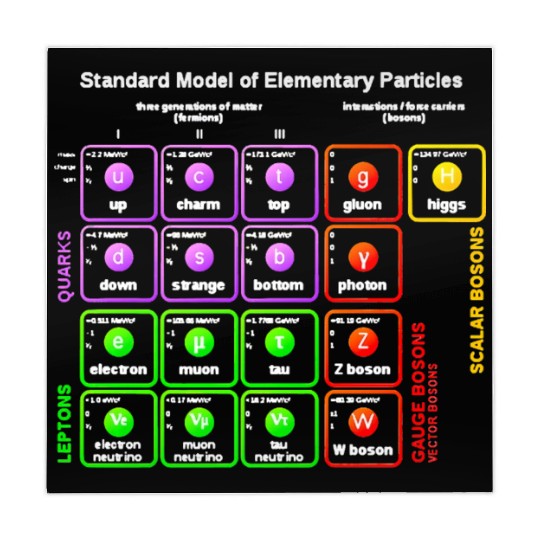 Nerdy Sheldon Standard Model Particle Physics Scie Mahjong Mats