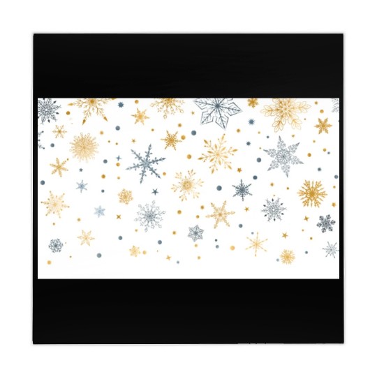 Elegant Snowflakes White Gold Silver Mahjong Mats